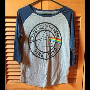 Pink Floyd Dark Side of the Moon Baseball Tee Lg
